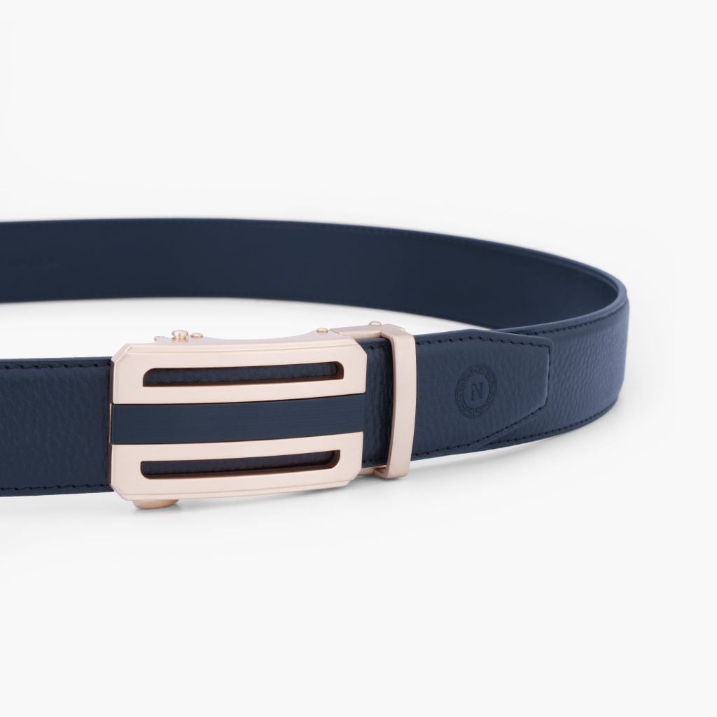 Thắt lưng da khoá tự động NHATLEATHER - Thắt lưng da bò mặt trượt - NDT-086