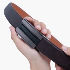 Thắt lưng nam da khóa tự động mặt trượt phong cách hiện đại bản 34mm - NDT-090