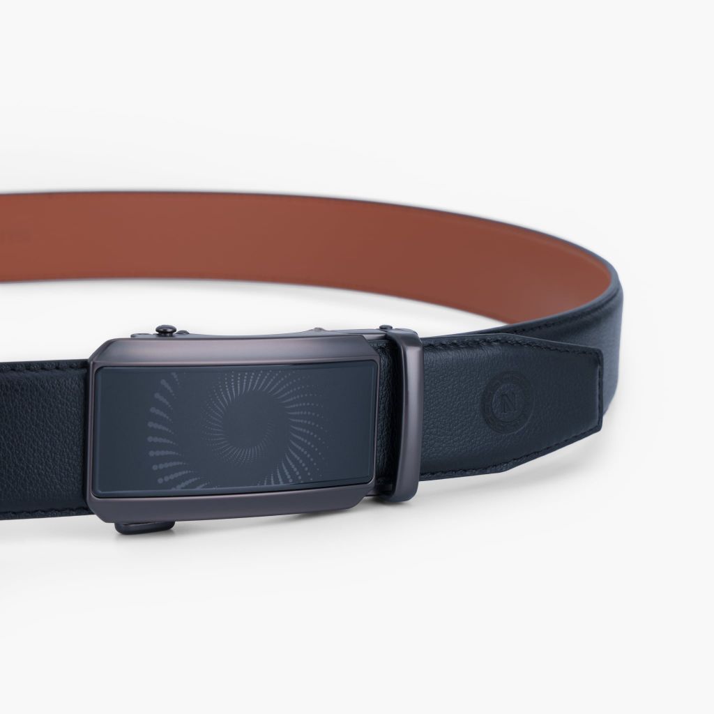 Thắt lưng nam da khóa tự động mặt trượt thanh lịch, tối giản bản 34mm - NDT-091
