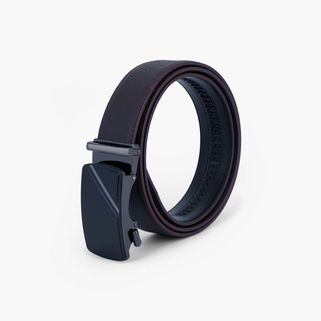 Thắt lưng nam da khóa tự động mặt trượt thanh lịch, tối giản bản 34mm - NDT-091
