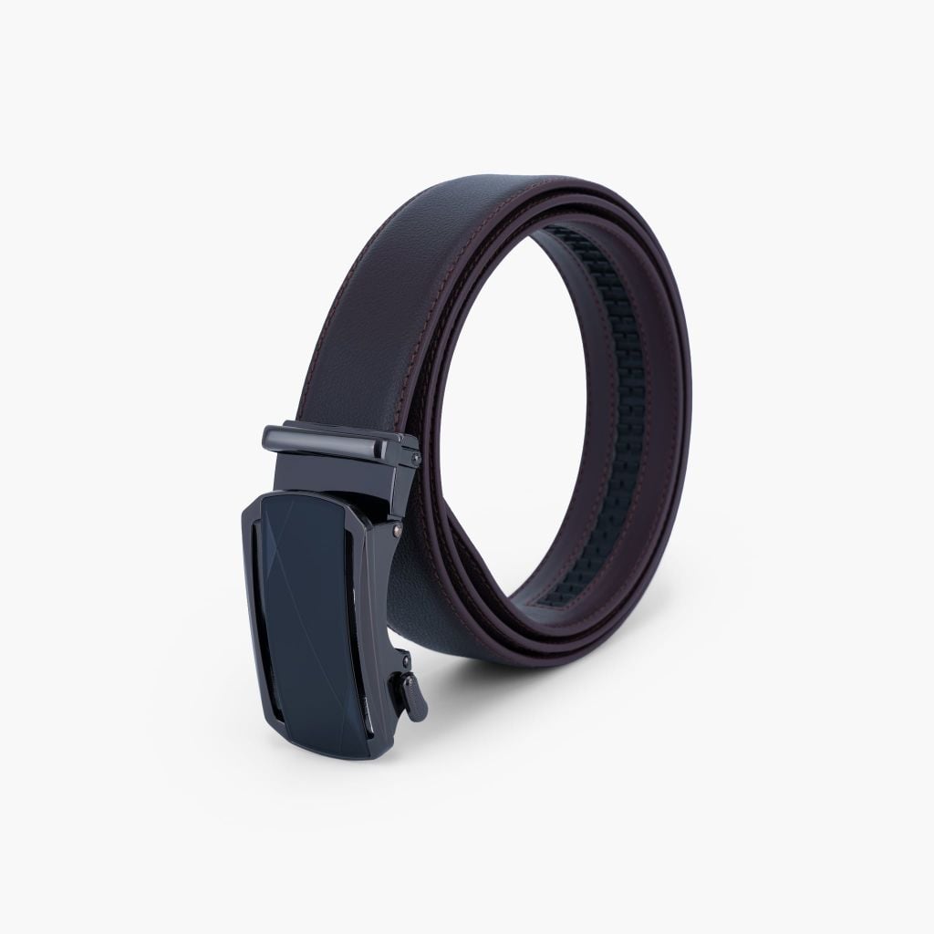 Thắt lưng nam da khóa tự động mặt trượt thanh lịch, tối giản bản 34mm - NDT-091