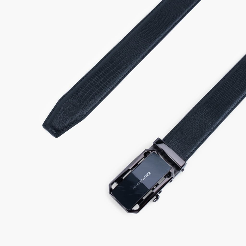 Thắt lưng nam da khóa tự động mặt trượt da lót Nappa bản 32mm - NDT-092