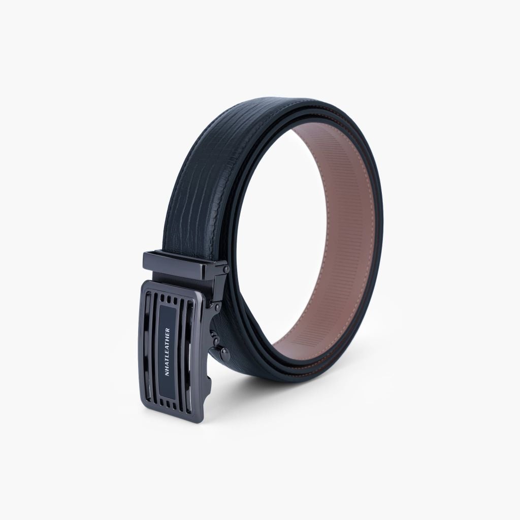 Thắt lưng nam da khóa tự động mặt trượt da lót Nappa bản 32mm - NDT-092