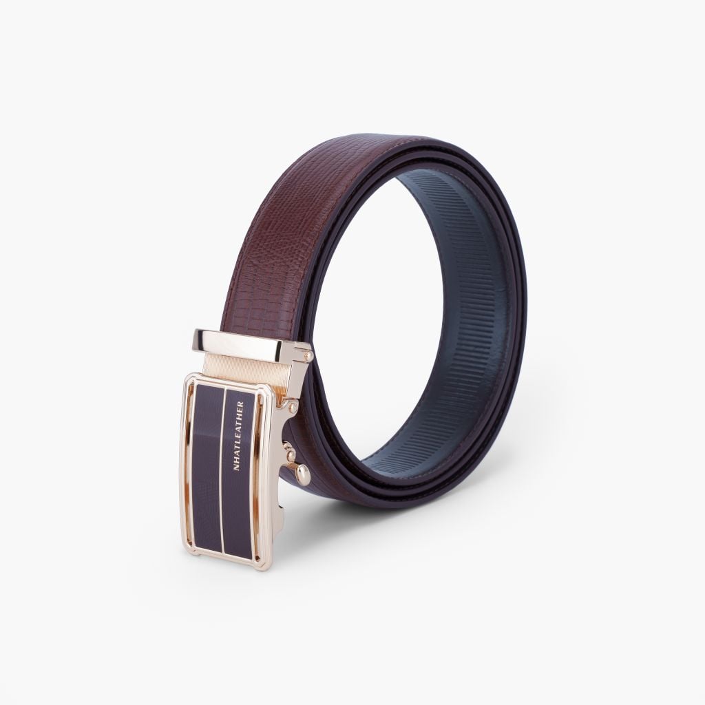 Thắt lưng nam da khóa tự động mặt trượt da lót Nappa bản 32mm - NDT-092