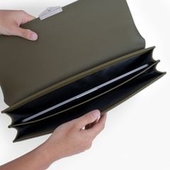 Túi đựng tài liệu khoá số da NHATLEATHER -  Bao da đựng Macbook, iPad - Cặp tab đựng tài liệu da - NVB-088