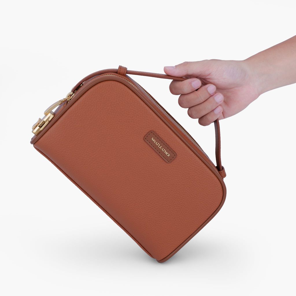 Túi cầm da tay khoá số bảo mật NHATLEATHER - Bóp da cầm tay dáng golf - Clutch cầm tay da - NVB-097