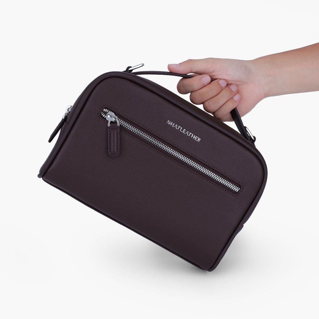 Túi đeo chéo da NHATLEATHER - Túi cầm tay da - Clutch da cầm tay nhỏ gọn - NCX-078