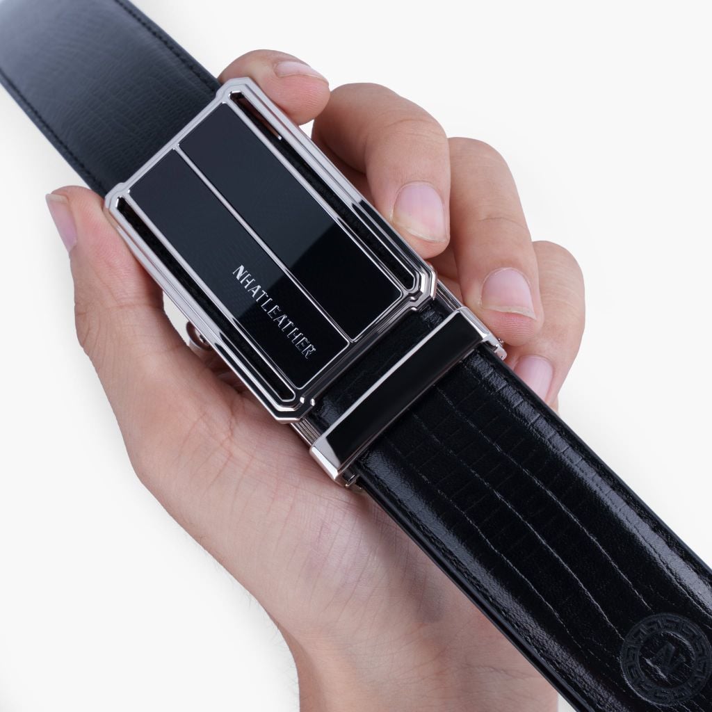 Thắt lưng nam da khóa tự động mặt trượt da lót Nappa bản 32mm - NDT-092