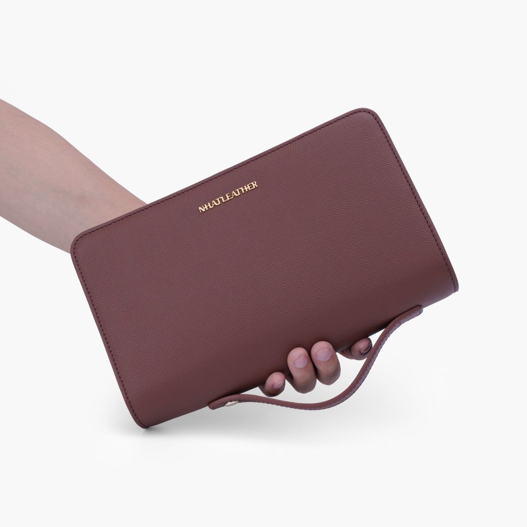TÚI DA CẦM TAY - CLUTCH CẦM TAY - BÓP TAY DOANH NHÂN KHÓA SỐ NVB-086