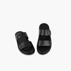 Dép da quai ngang NHATLEATHER - Dép nam tối giản khóa kim loại NHATLEATHER - NS2Q-DKK