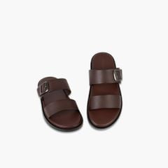 Dép da quai ngang NHATLEATHER - Dép nam tối giản khóa kim loại NHATLEATHER - NS2Q-DKK