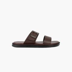 Dép da quai ngang NHATLEATHER - Dép nam tối giản khóa kim loại NHATLEATHER - NS2Q-DKK
