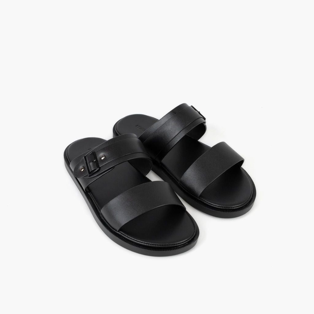 Dép sandal da NHATLEATHER - Dép da 2 quai ngang - NS2Q-KKN