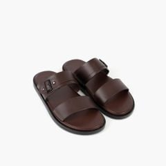 Dép sandal da NHATLEATHER - Dép da 2 quai ngang - NS2Q-KKN