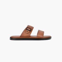Dép sandal da NHATLEATHER - Dép da 2 quai ngang - NS2Q-KKN