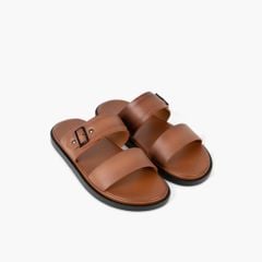 Dép sandal da NHATLEATHER - Dép da 2 quai ngang - NS2Q-KKN