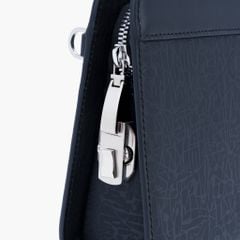 Túi cầm tay da nam dáng hộp hình thang khóa số bảo mật có công nghệ bảo mật RFID, clutch cầm tay da nam khóa kéo OOK - NVB-055R