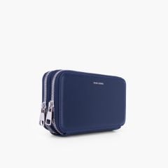 Túi da cầm tay 2 ngăn NHATLEATHER - Bóp cầm tay dáng dài - Clutch cầm tay da Rugato cao cấp - NVB-073