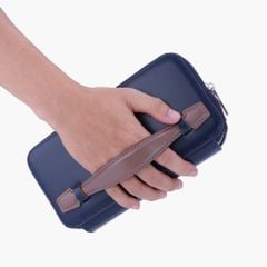 Túi da cầm tay 2 ngăn NHATLEATHER - Bóp cầm tay dáng dài - Clutch cầm tay da Rugato cao cấp - NVB-073
