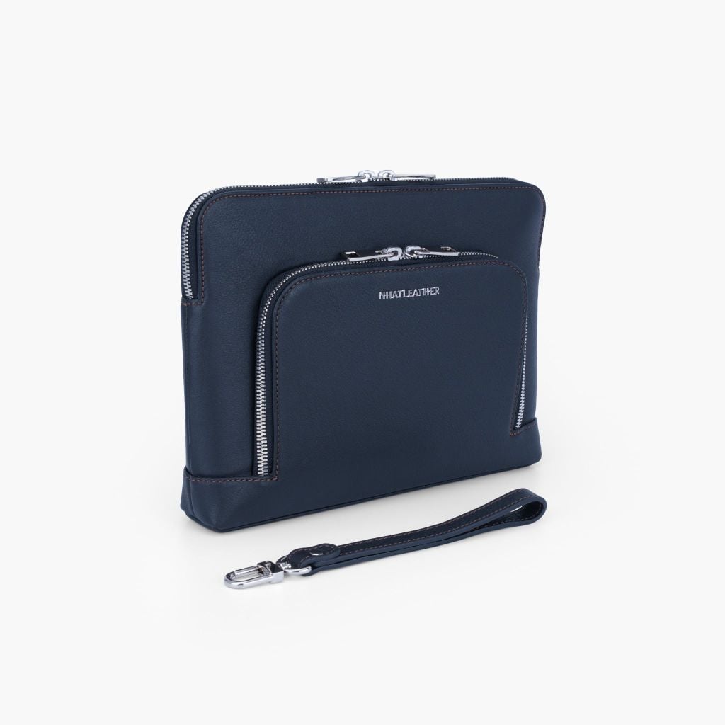 TÚI DA CẦM TAY - CLUTCH CẦM TAY - BÓP DA NAM NỮ KHÓA KÉO NVB-076
