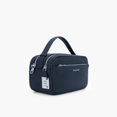 Túi cầm tay da dáng Golf có khóa số bảo mật, clutch da nam dáng hộp khóa kéo OOK xách tay linh hoạt, dây đeo tháo rời da Mill, Togo phối Nappa - NVB-079