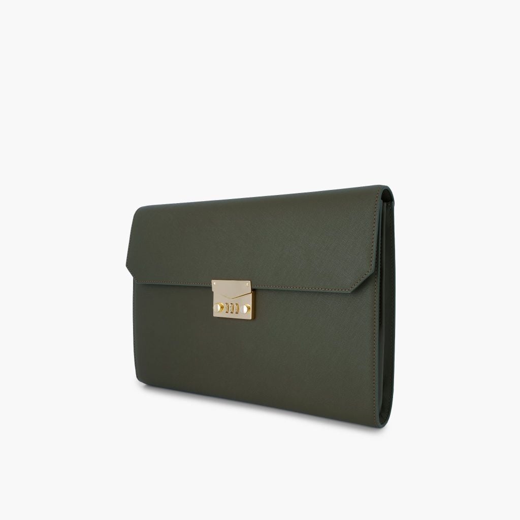 Túi đựng tài liệu khoá số da NHATLEATHER -  Bao da đựng Macbook, iPad - Cặp tab đựng tài liệu da - NVB-088