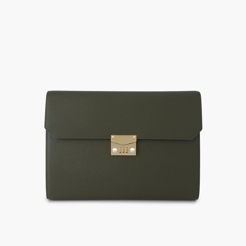Túi đựng tài liệu khoá số da NHATLEATHER -  Bao da đựng Macbook, iPad - Cặp tab đựng tài liệu da - NVB-088