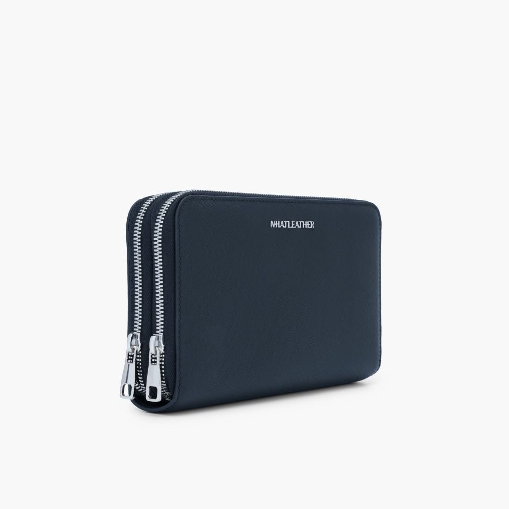 Bóp cầm tay đa năng NHATLEATHER - Ví cầm tay da bò thật - Clutch da cầm tay - NVB-091
