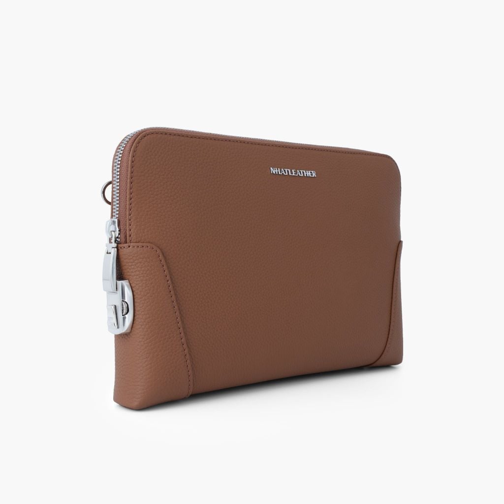 Túi da cầm tay khoá số bảo mật NHATLEATHER - Clutch cầm tay da bò thật - Bóp cầm tay nam cao cấp - NVB-092