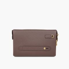 Túi cầm tay da nam khóa số bảo mật dáng chữ nhật, clutch cầm tay nam đa ngăn khóa kéo OOK da Mill phối Nappa - NVB-095
