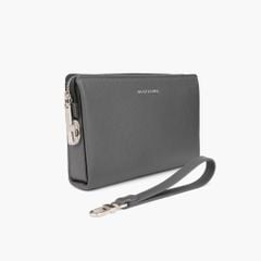 Túi cầm tay da nam khóa số bảo mật dáng chữ nhật, clutch cầm tay nam đa ngăn khóa kéo OOK da Mill phối Nappa - NVB-095
