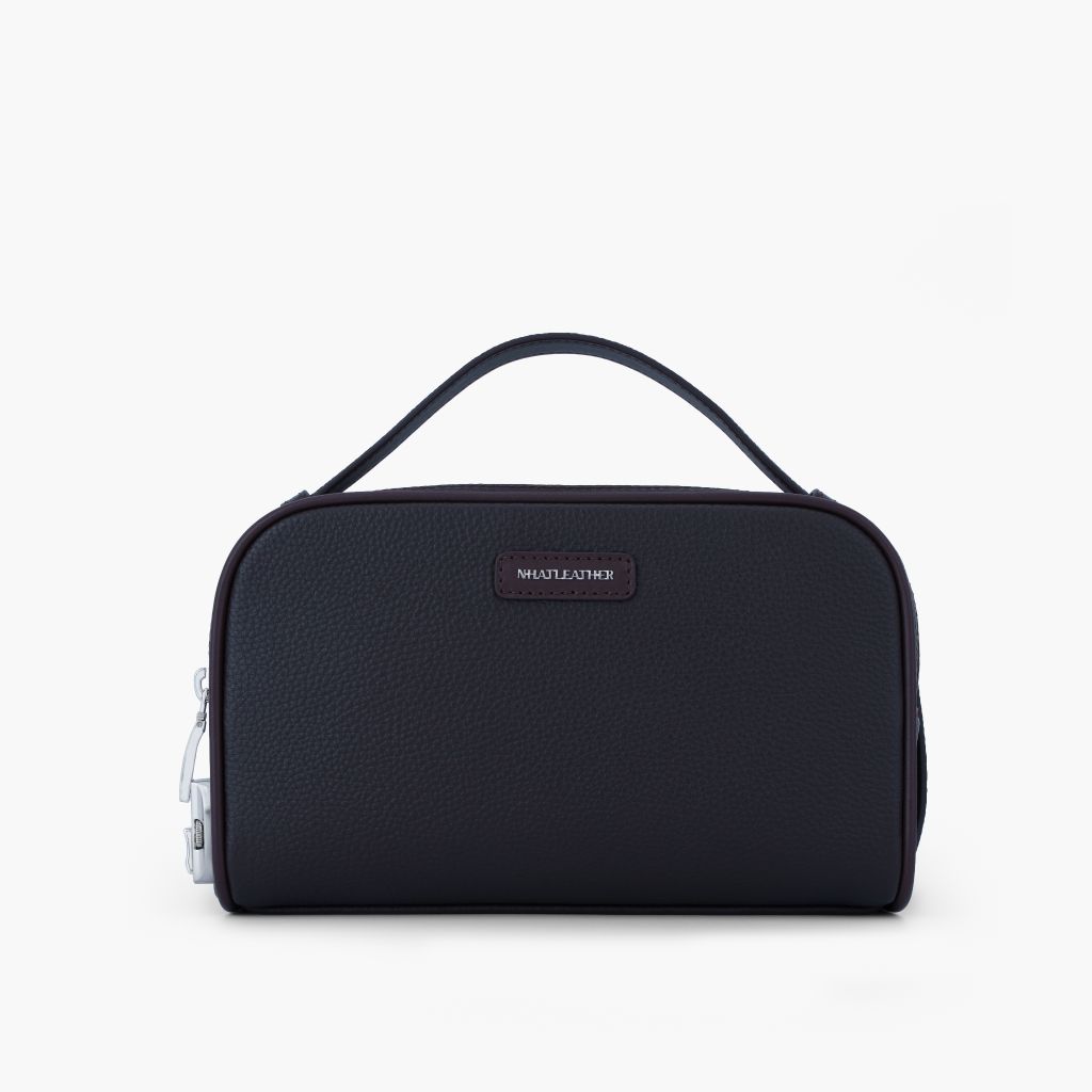 Túi cầm da tay khoá số bảo mật NHATLEATHER - Bóp da cầm tay dáng golf - Clutch cầm tay da - NVB-097