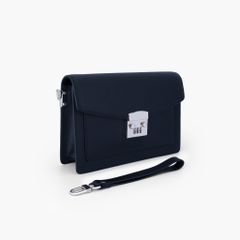 Túi cầm tay nam khóa số bảo mật dáng phong thư phong cách doanh nhân, clutch cầm tay da bò Saffiano, Taiga - NVB-101