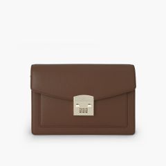 Túi cầm tay nam khóa số bảo mật dáng phong thư phong cách doanh nhân, clutch cầm tay da bò Saffiano, Taiga - NVB-101
