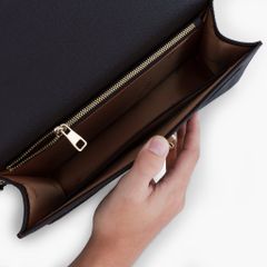 Túi cầm tay nam khóa số bảo mật dáng phong thư phong cách doanh nhân, clutch cầm tay da bò Saffiano, Taiga - NVB-101