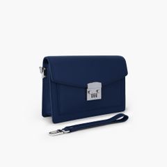 Túi cầm tay nam khóa số bảo mật dáng phong thư phong cách doanh nhân, clutch cầm tay da bò Saffiano, Taiga - NVB-101