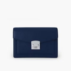 Túi cầm tay nam khóa số bảo mật dáng phong thư phong cách doanh nhân, clutch cầm tay da bò Saffiano, Taiga - NVB-101
