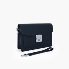 Túi cầm tay nam khóa số bảo mật dáng phong thư phong cách doanh nhân, clutch cầm tay da bò Saffiano, Taiga - NVB-101