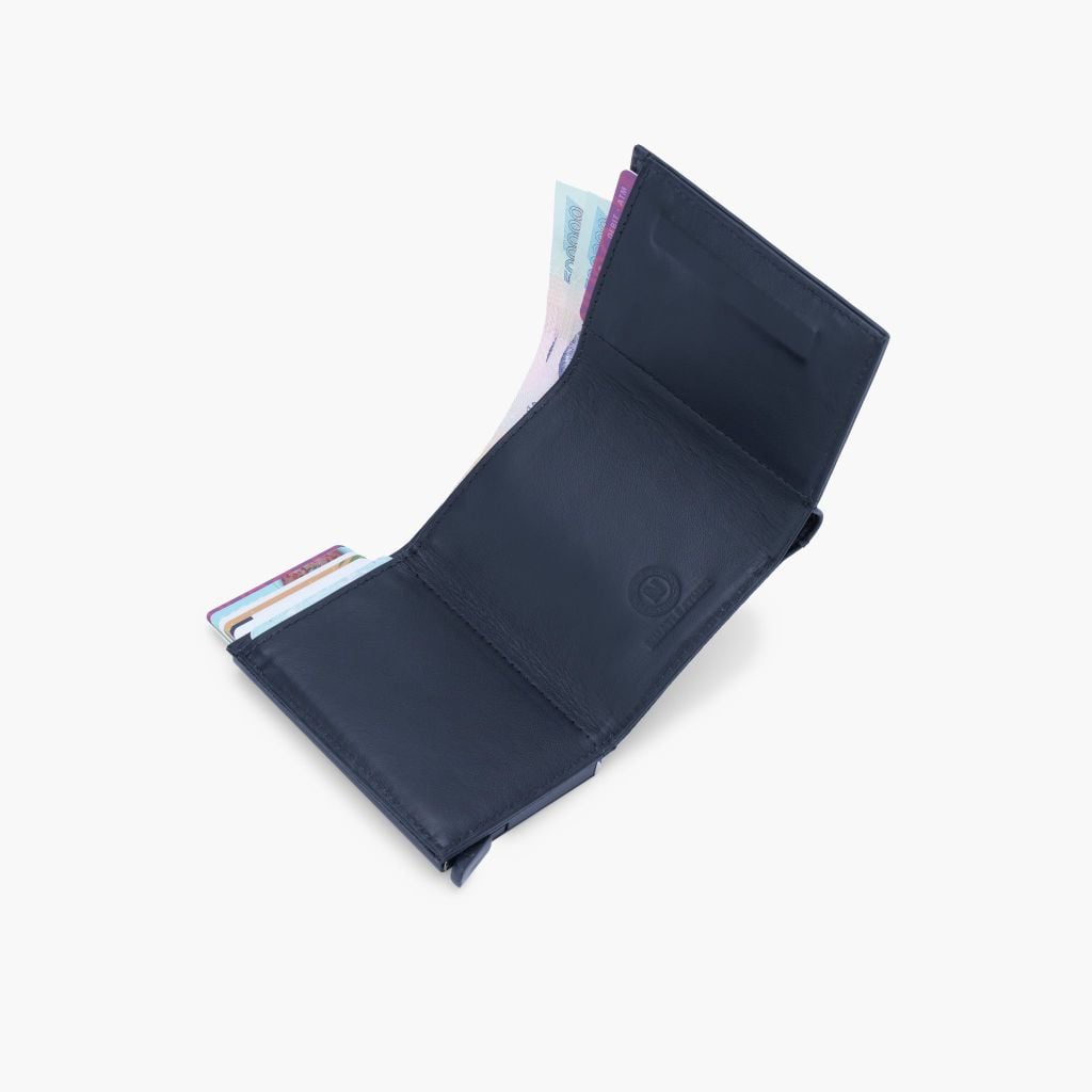 Ví da đựng thẻ NHATLEATHER - Ví hộp thẻ dáng đứng gập ba - NVN-088