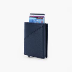 Ví da đựng thẻ NHATLEATHER - Ví hộp thẻ dáng đứng gập đôi - NVN-089
