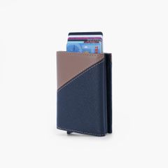 Ví da đựng thẻ NHATLEATHER - Ví hộp thẻ dáng đứng gập đôi - NVN-089