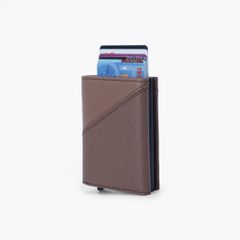 Ví da đựng thẻ NHATLEATHER - Ví hộp thẻ dáng đứng gập đôi - NVN-089