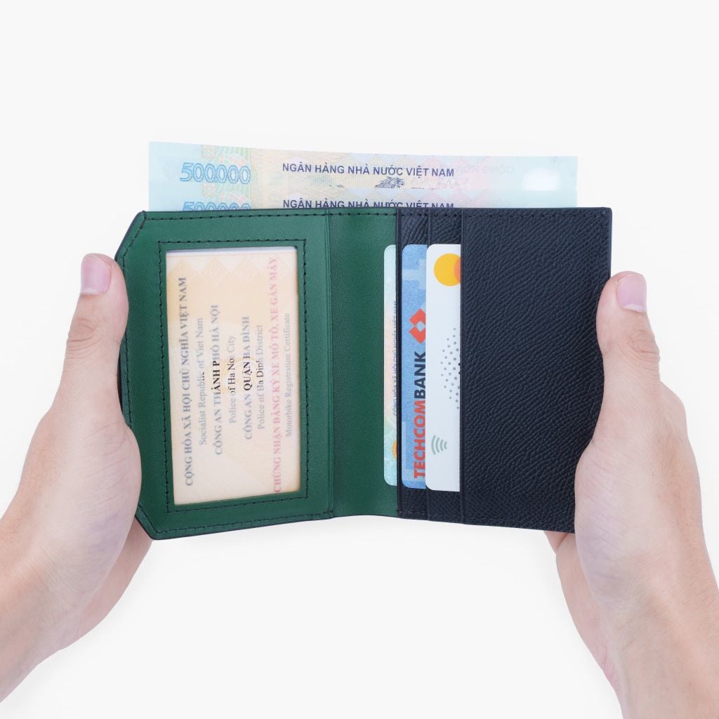VÍ DA GẬP ĐÔI DÁNG ĐỨNG MINI - VÍ CẦM TAY GỌN NHẸ NVN-095