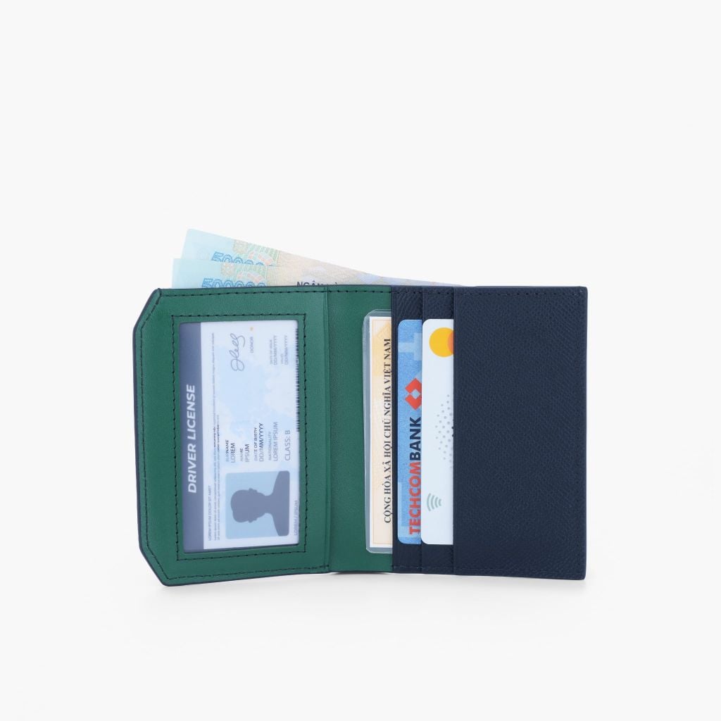 VÍ DA GẬP ĐÔI DÁNG ĐỨNG MINI - VÍ CẦM TAY GỌN NHẸ NVN-095