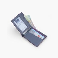 Ví nam dáng ngang gập đôi truyền thống da bò Nappa, Mill thiết kế tinh gọn NVN-110