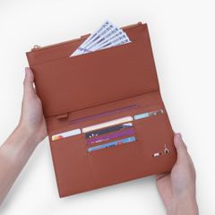 Ví da dáng ngang - Ví cầm tay - Ví đựng hộ chiếu passport - NVN-102