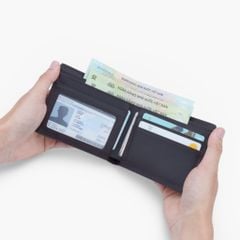 Ví da nam có khoá kéo NHATLEATHER - Ví da nam gập đôi truyền thống cao cấp - NVN-106