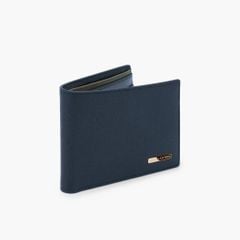 Ví nam dáng ngang gập đôi truyền thống da bò Nappa, Mill, Epsom, Saffiano có ngăn khóa kéo NVN-107