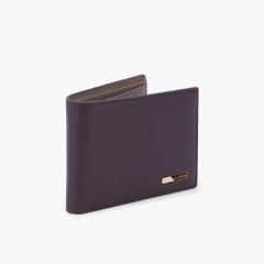 Ví nam dáng ngang gập đôi truyền thống da bò Nappa, Mill, Epsom, Saffiano có ngăn khóa kéo NVN-107