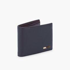 Ví nam dáng ngang gập đôi truyền thống da bò Nappa, Mill, Epsom, Saffiano có ngăn khóa kéo NVN-107